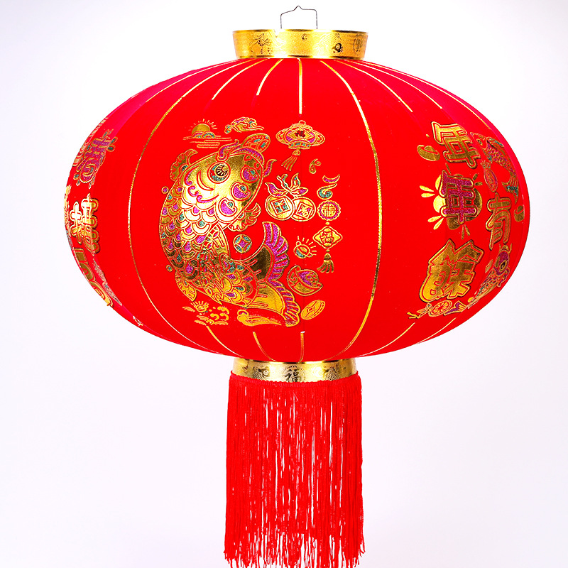厂家批发烫金花开富贵大红灯笼春节新年中国风灯笼阳台大门吊挂灯-阿里巴巴
