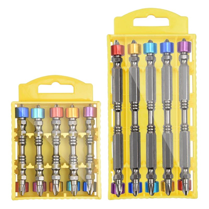 Destornillador magnético fuerte cabeza destornillador cabeza alargada destornillador doble cruz traje magnético súper fuerte cabeza de destornillador súper duro