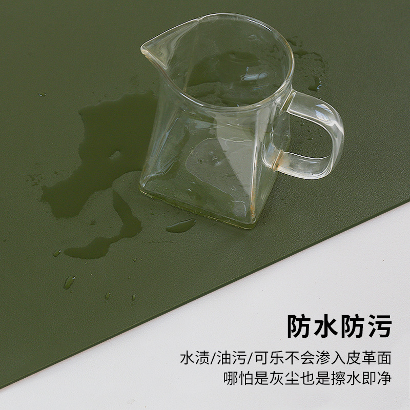 Alfombrilla de ratón de cuero de corcho para uso en la oficina, impermeable y antideslizante, alfombrilla para computadora, alfombrilla para escritorio resistente a las manchas, alfombrilla de ratón extragrande