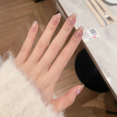 網紅穿戴甲批發ins熱銷光療顯白學生美甲片可拆卸假指甲貼片