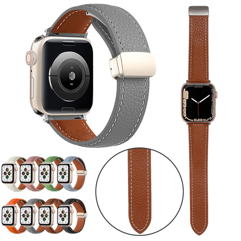 For Apple Watch9876543SE 38/41/40/42/44/45/49mm Leather Strap For Apple Watch9876543SE 38/41/40/42/44/45/49mm Leather Strap