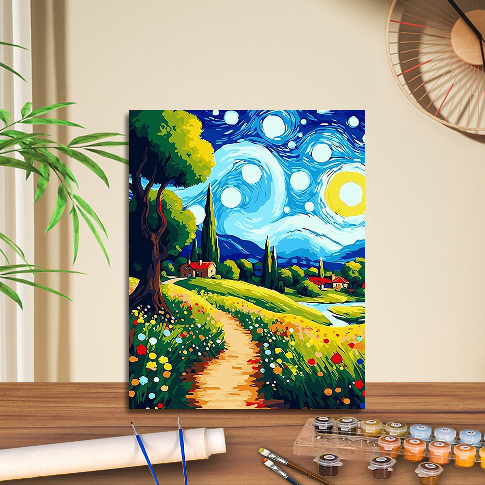 Transfronterizo jitdiy agente de pintura al óleo digital fabricantes al por mayor puestos de pintura al óleo artesanal pintura decorativa Amazon relleno de color