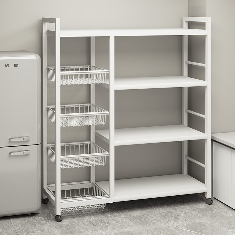 Estante multifuncional de cocina de piso a techo Estante de artículos diversos para el hogar de varios pisos contra la pared Estante de almacenamiento de verduras Estante de almacenamiento de bocadillos