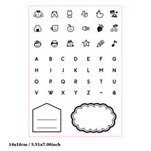透明硅胶印章  手账印章  成品印章 T2166 大写字母 生活标签图标