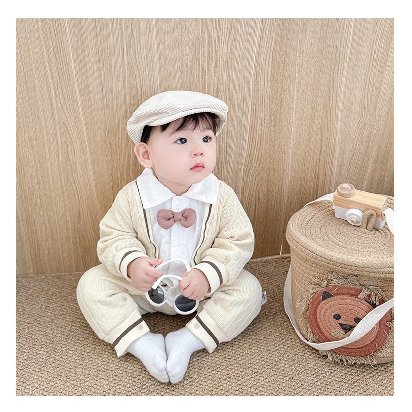 Primavera y otoño para bebés más ropa de una pieza de terciopelo para niños y bebés