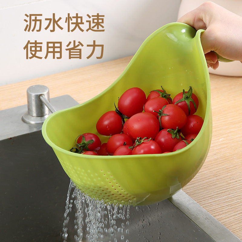 Cesta de escurrido grueso de cisne Cesta de lavado de arroz Cesta de lavado de verduras de cocina de filtro de agua para el hogar Cesta de verduras de inmersión en la sala de estar Plato de cocina