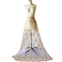 珠绣面料新款亮片用于高档婚纱礼服旗袍面料珠管绣绣花蕾丝定制