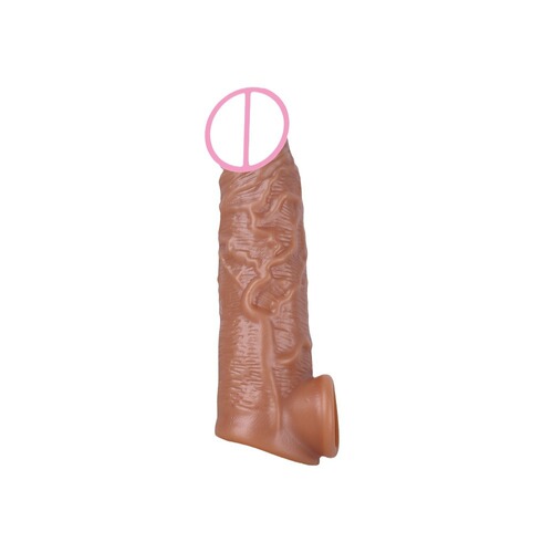 Wolf-tooth-shaped Penis Sleeve for Enhancement & Lengthening, Crystal-Effect Simulation, TPE Sex Toy, Couple's Plaything, Performance-Boosting Condom