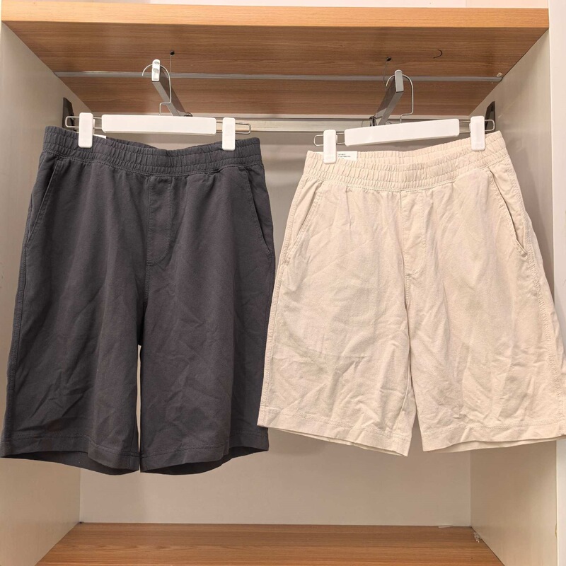 Men's Washed Cotton Comfortable Casual Shorts 26 Spring/Summer New Elastic Waist Knee-Length Pants 481571