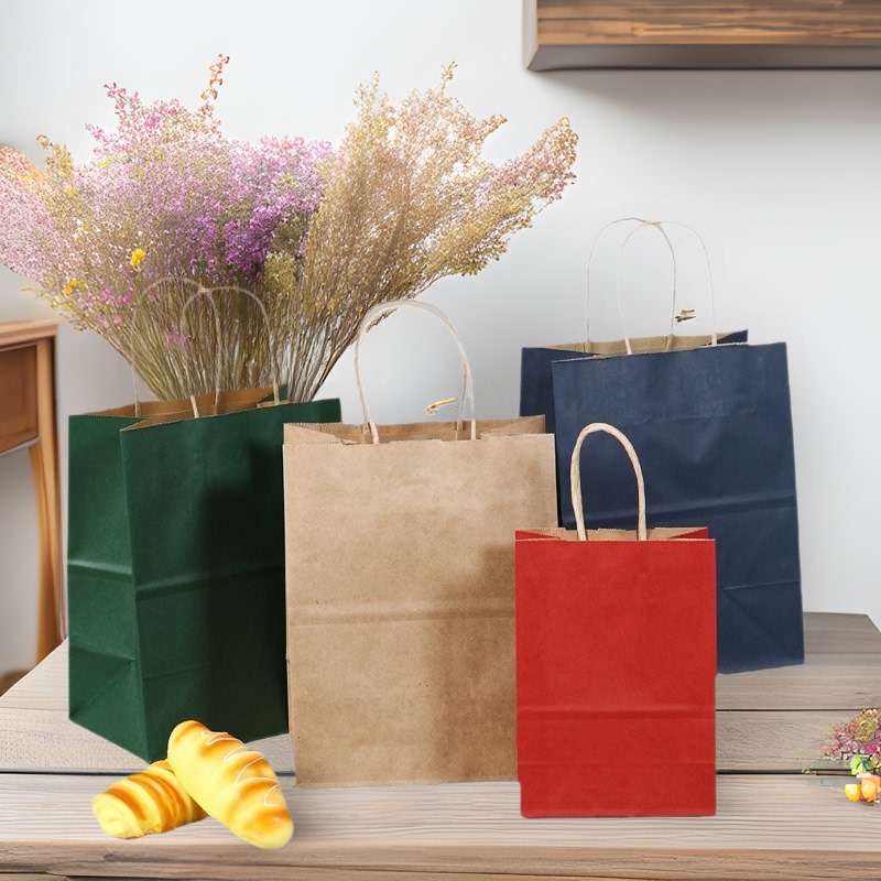 Brown Packing Paper Bag Handbag Portable Takeaway Meal Order Milk Tea Packaging Clothing Bag Gift Gift Bag Can Be Wholesale and Environmentally Friendly Brown Packing Paper Bag Handbag Portable Takeaway Meal Order Milk Tea Packaging Clothing Bag Gift Gift Bag Can Be Wholesale and Environmentally Friendly