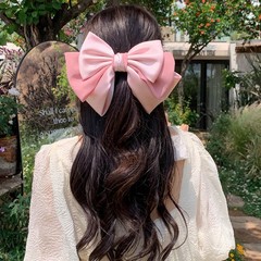 2025年新作 女の子用ヘアピン 三層リボンクリップ 後頭部ヘアアクセサリー 女の子用ヘアアクセサリー 09春の人気商品
