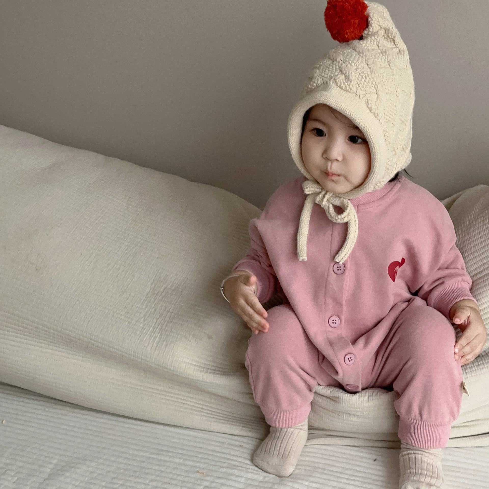 Ropa de salida de principios de otoño para niños, ropa para niños de estilo coreano, monos con botones abiertos para bebés, monos de manga larga para bebés de otoño, ropa para gatear