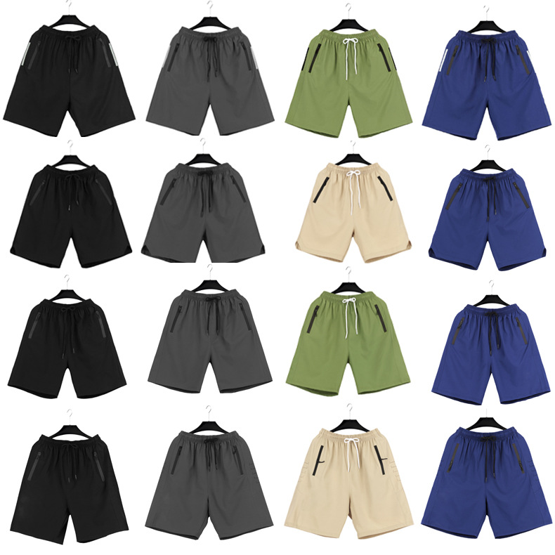 Summer Shorts Men's Loose Ice Silk Five-Point Pants Men's Casual Sports Running Pants Slimming Look Breathable American Pants Logo