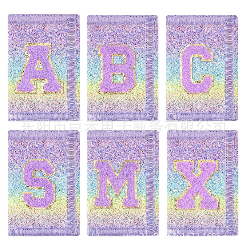 Cross-Border Popular English Letter Wallet for Girls and Students 70% off Card Holder Glitter Sequin Wallet Foldableing Id Card Holder Cross-Border Popular English Letter Wallet for Girls and Students 70% off Card Holder Glitter Sequin Wallet Foldableing Id Card Holder