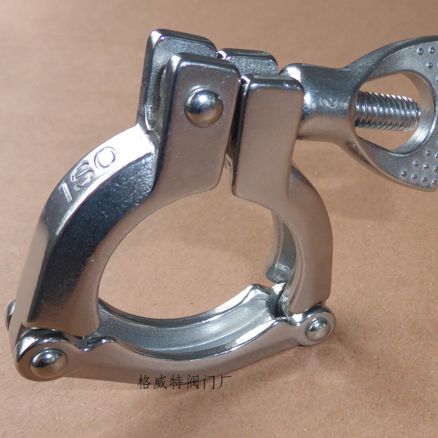 厂家批发不锈钢卫生级三节卡箍 三节快装抱箍 卫生级配件三段卡箍