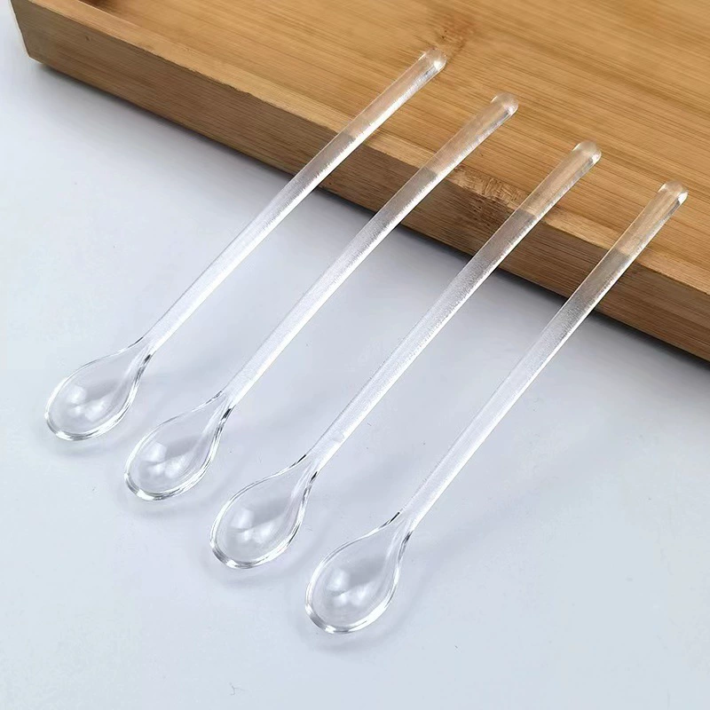 Одноразовая прозрачная мини-прозрачная кофейная ложка Стержень для смешивания кофе Утолщенная пластиковая ложка для смешивания Кофейная ложка