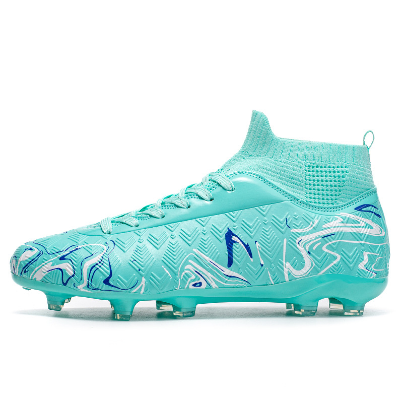 2025 nuevo transfronterizo hombre y mujer clavos jóvenes estudiantes zapatos de fútbol resistentes a la fábrica de zapatos deportivos