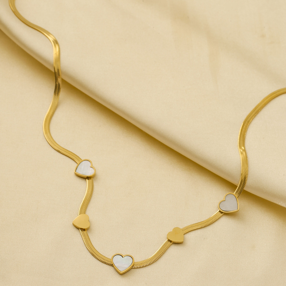 necklace stainless steel heart-shaped