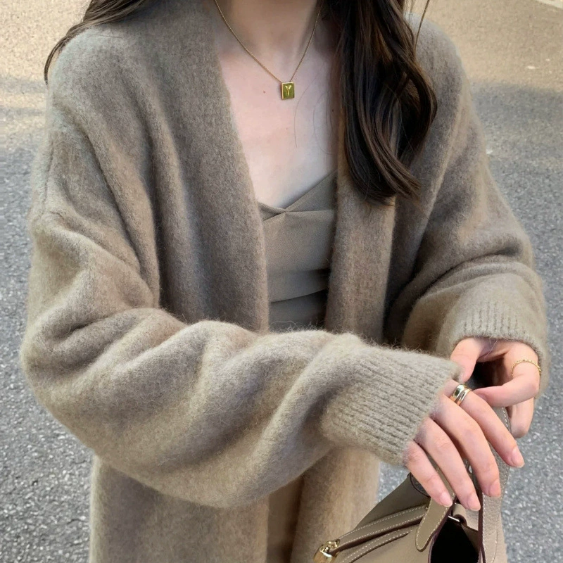 Кардиган, милый цветной свитер, куртка, oversize