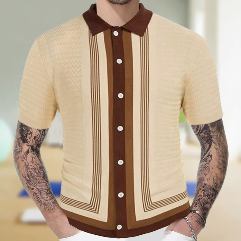 Summer knitted sweater, polo, Amazon, with short sleeve