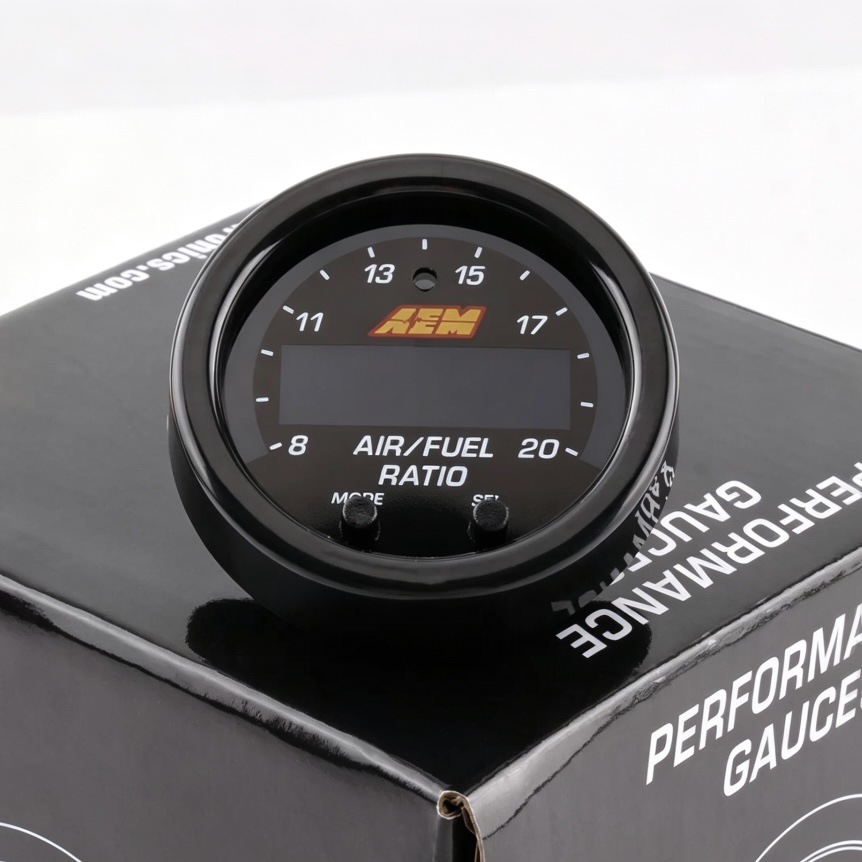 AEM Car Modification Instrument Air-Fuel Ratio Gauge with Sensor Set Turbocharger Water Temperature Oil Pressure Voltage