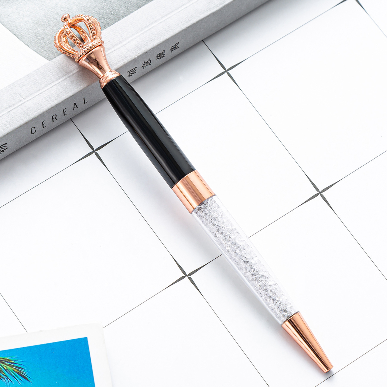 Pluma DE LA CORONA transfronteriza nueva impresión de la fábrica estudiante creativo regalo de moda pluma en stock bolígrafo corona de metal