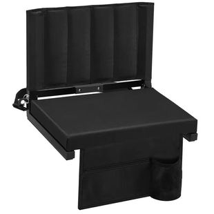 Cross-Border Outdoor Portable Folding Chair with Shoulder Strap Camping Foldable Backrest Cushion Moisture-Proof Cushion Stadium Bleacher Chair