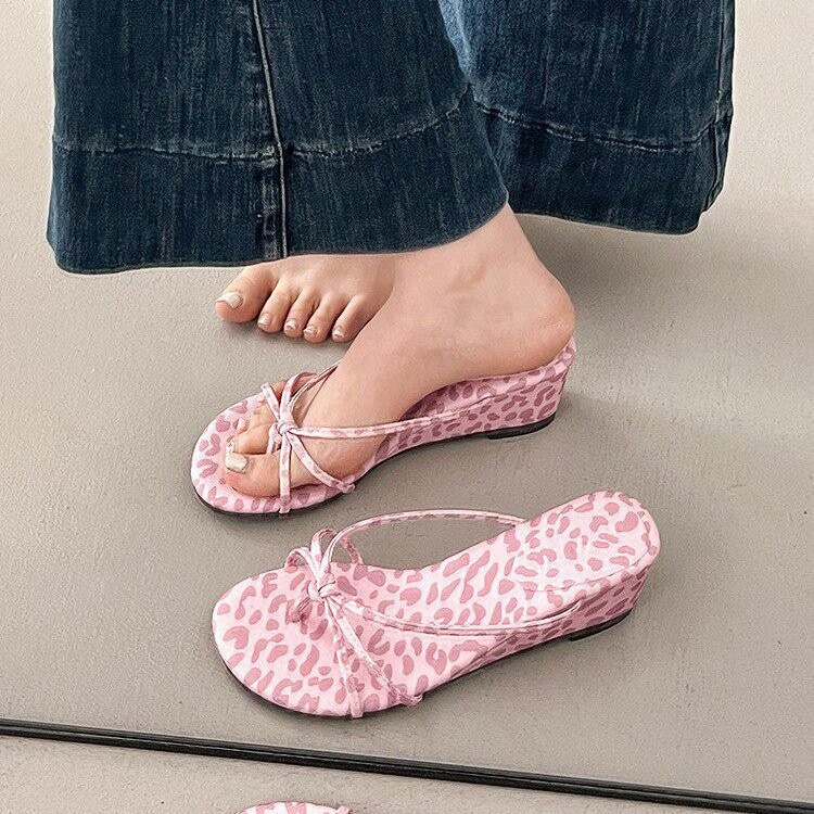 Red popularidad retrógrado tacones de pente zapatillas de flipper para mujeres verano usar 06 nuevo con falda de hadas zapatillas frías