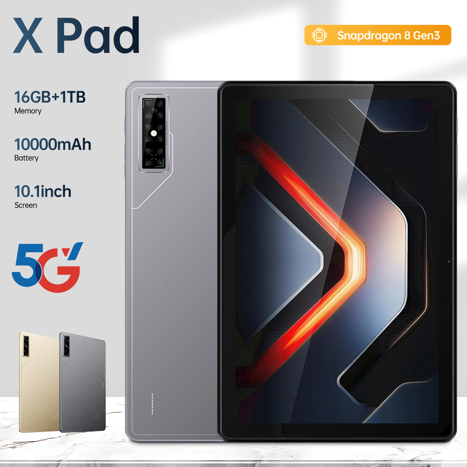 2026新款X Pad跨境板电脑10.1寸安卓16+512G平板源头厂家可代发