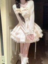 热嘉甜美小个子春夏穿搭独特超好看开衫外套蓬蓬蛋糕连衣裙套装潮
