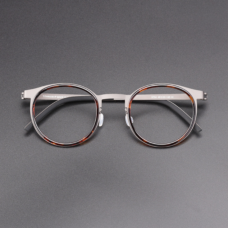 Linde with 9704 glasses eyebrow frame glasses frame myopia glasses men's full frame business glasses frame Danyang wholesale