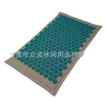 亚麻布新款花钉针毯椰丝填充刺毯针灸针刺垫needle mat