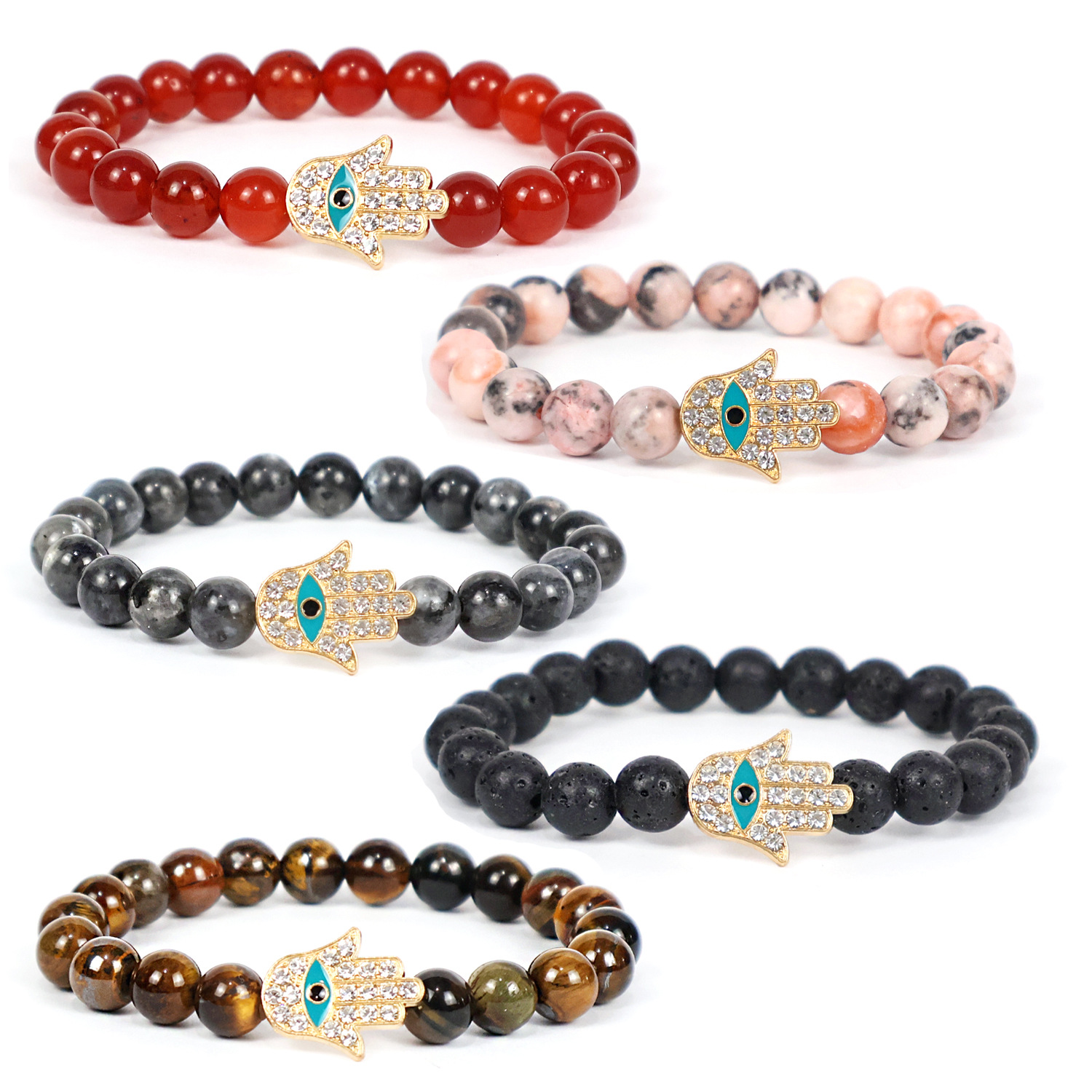 agate fashionable golden bracelet
