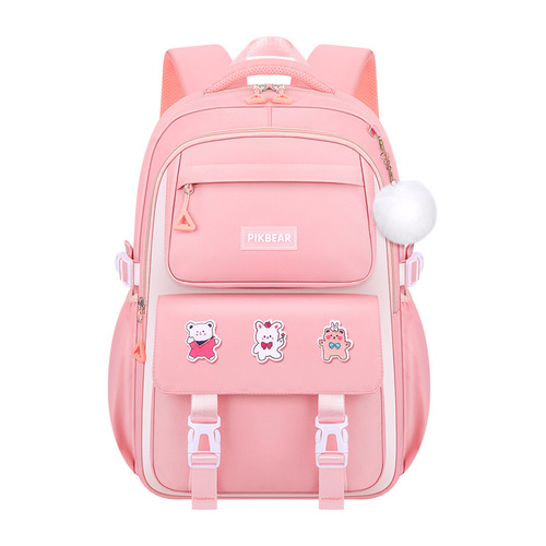 2024 New 3-6 Grade Ergonomic Weight-Reducing Double Shoulder Backpack for Children, Super Lightweight Cartoon Student School Bag Wholesale