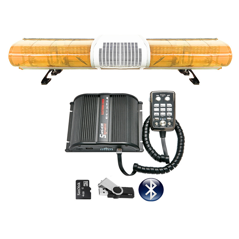 High-power roof warning strobe light 1.2m strobe light 1003H + speaker + Bluetooth MP3 siren 285P9