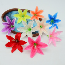 仿真假花百合花朵批发婚礼花墙插花商场草球配花节日礼物花环