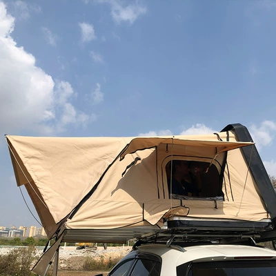 Outdoor wild fishing camping Oxford cloth waterproof tent SUV roof side door hard top tent factory custom