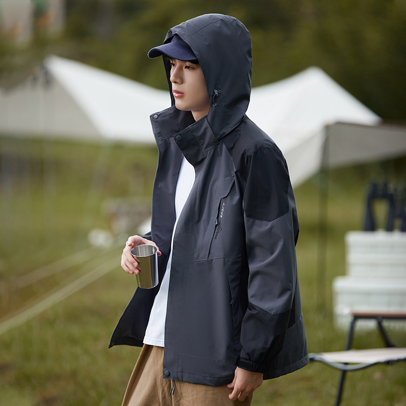 户外山系单层冲锋衣女春秋季防风防水薄款外套徒步运动登山服男潮|undefined
