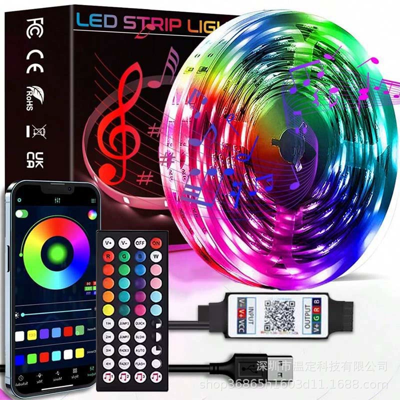 Светодиодная LED-лента, пульт управления, 5В, Bluetooth, 44 клавиши
