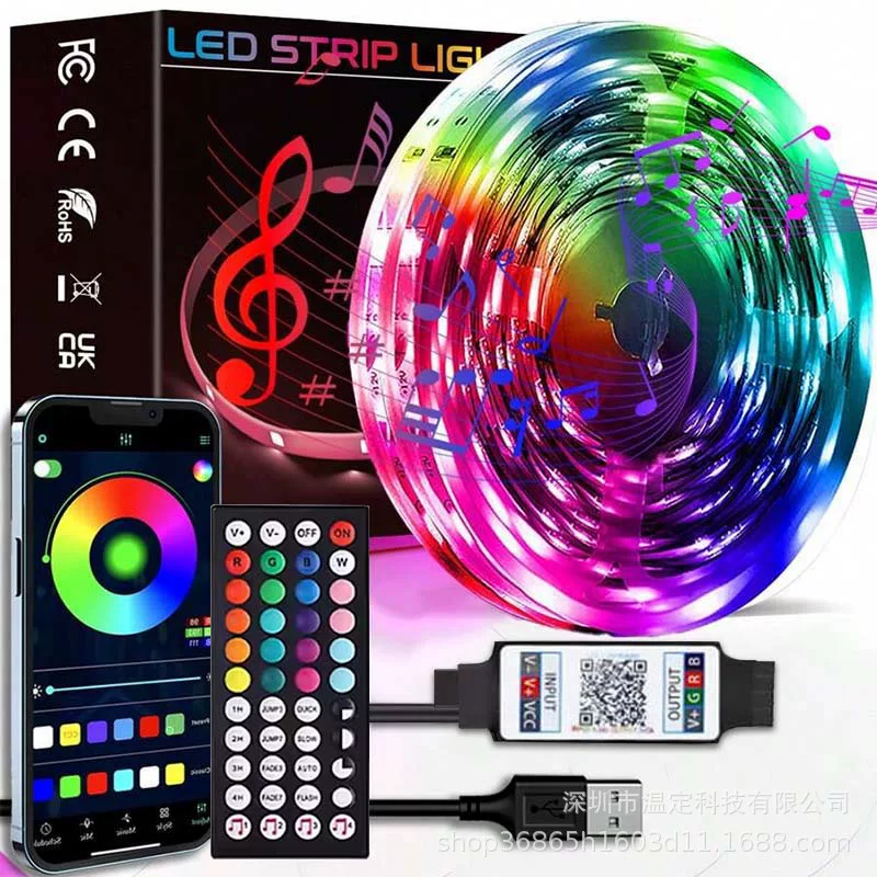 Светодиодная LED-лента, пульт управления, 5В, Bluetooth, 44 клавиши