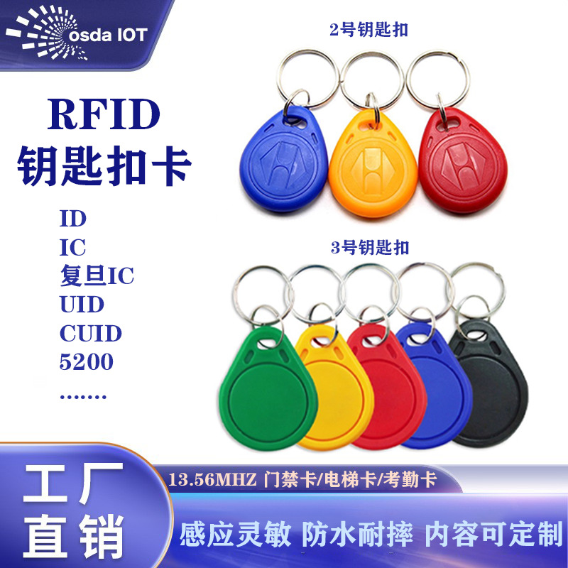 id门禁卡批发物业感应卡扣可反复擦写智能门禁扣cuid复制卡ic卡