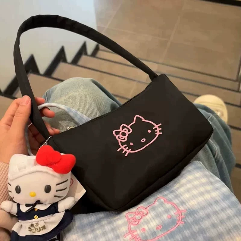 Hello kitty, cute underarm bag, high quality handheld universal one-shoulder bag