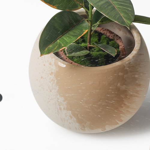 Nordic-style flower pot, white-fired ceramic, fashionable, minimalist, literary, personalized indoor pothos, DIY, breathable, biodegradable