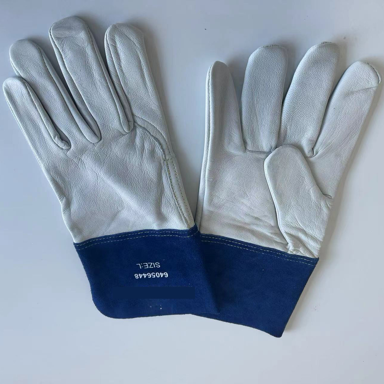 13寸山羊皮氩弧焊手套加厚焊工专用耐磨隔热防烫防护耐高温