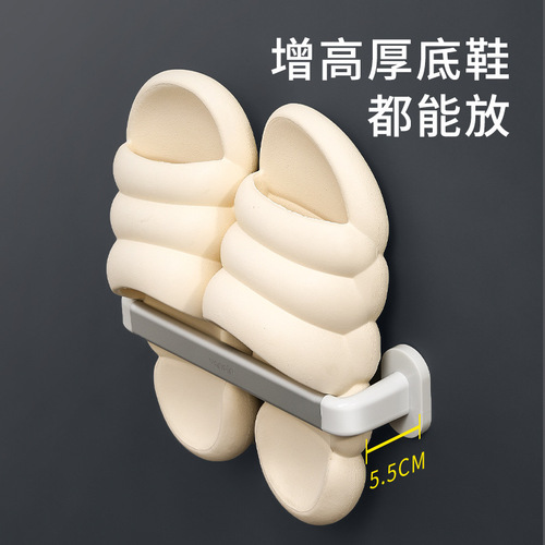 [Dropshipping] Wall-Mounted Shoe Rack for Bathroom Slippers—No Drilling Required, Ideal for Bathrooms and Toilets—Shoe Drying and Storage Hanging Rack