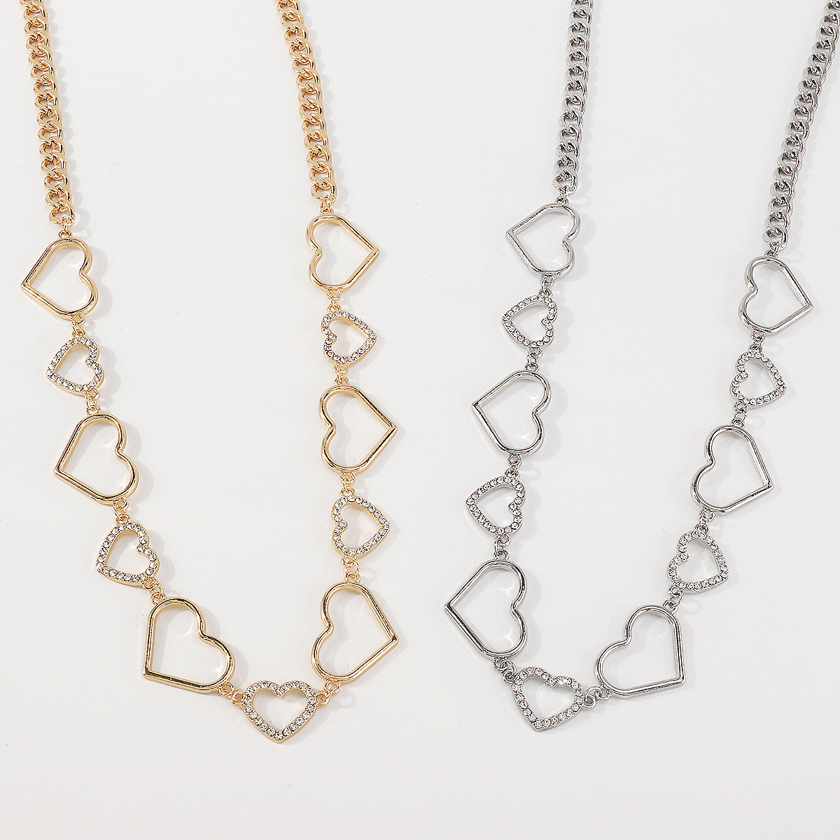 Fashion Heart Shape Alloy Inlay Rhinestones Womenu0027S Waist Chain