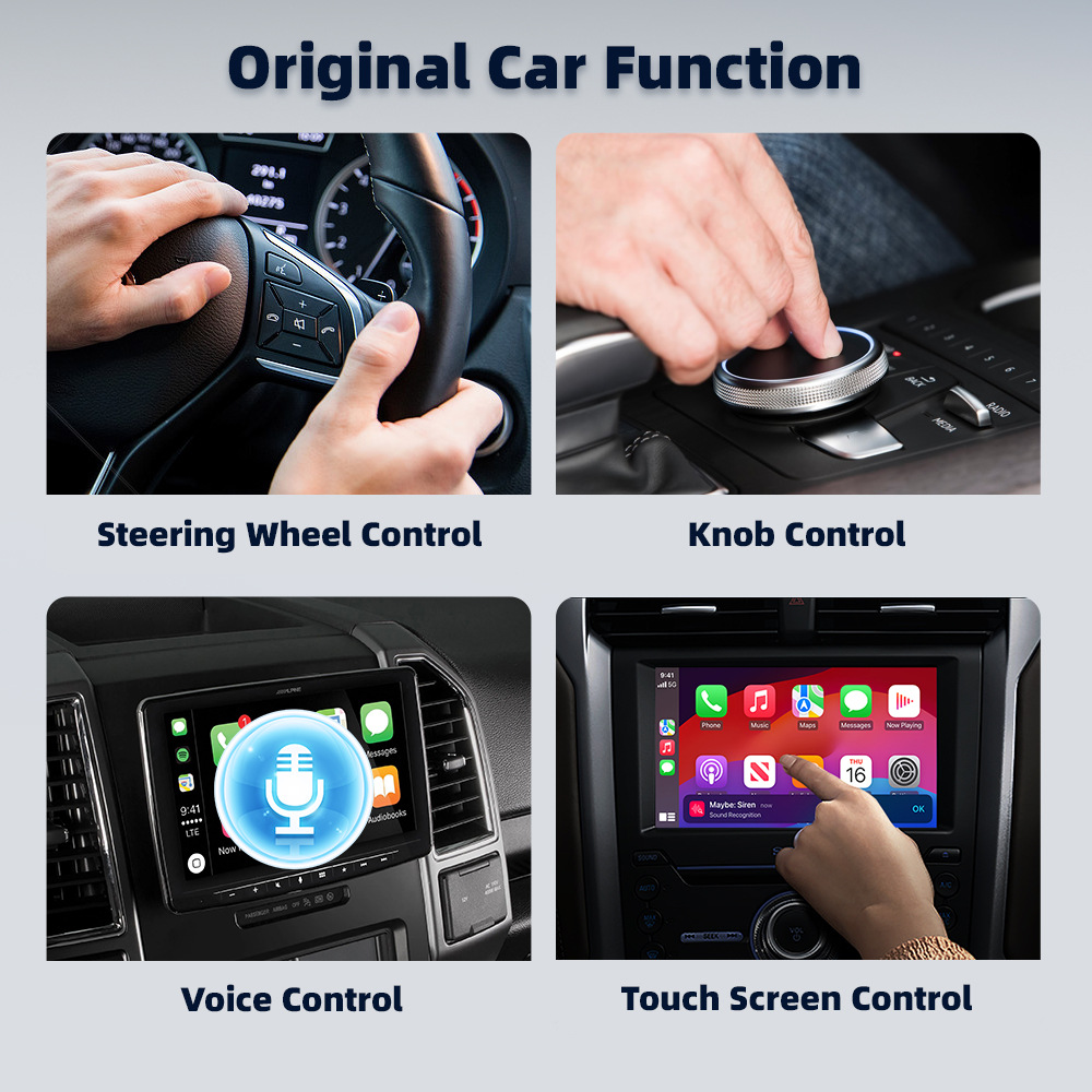 Hot-Selling Compact and Portable In-Car Smart Apple Carplay Box Wired to Wireless Car Device Converter Box