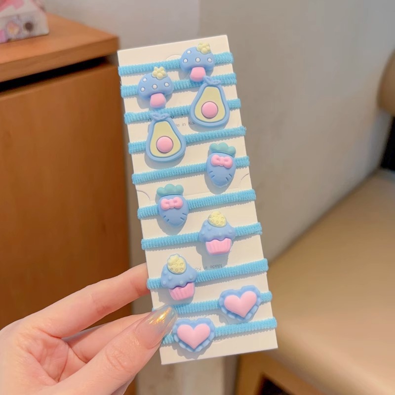 Dibujos animados para niños lindo pulgar lazo para el cabello bebé no daña el cabello cuerda alta elástico banda elástica cuerda para el cabello accesorios para el cabello