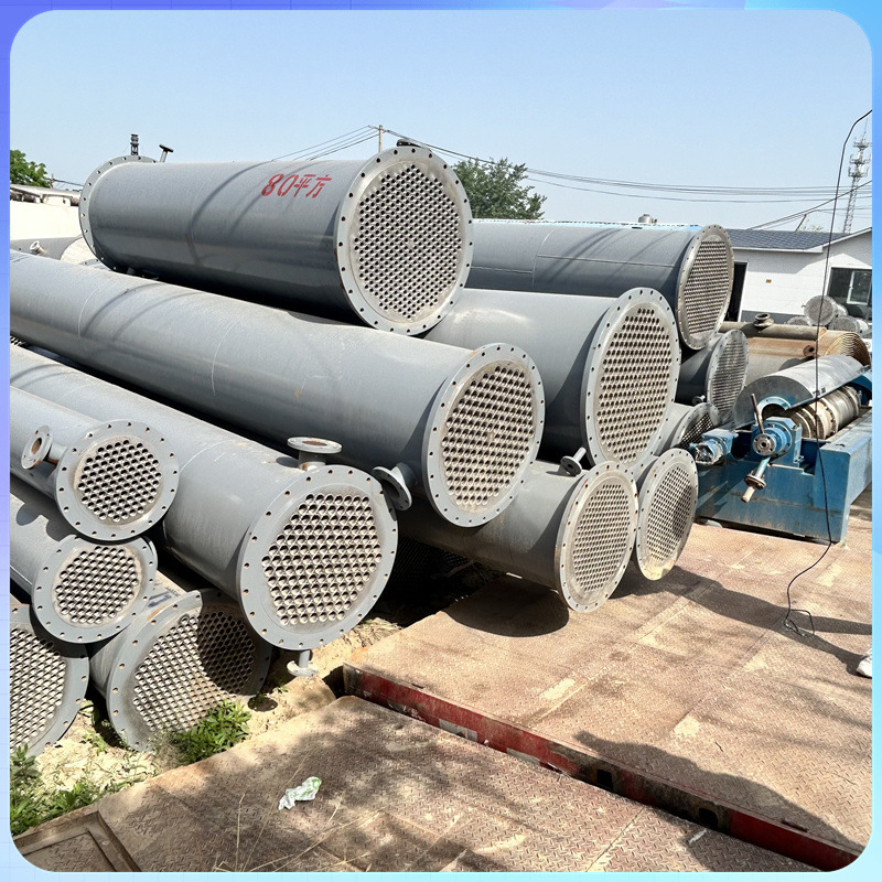 供应二手列管式钛材换热器冷凝器 工业喷淋式冷凝器 九成新设备