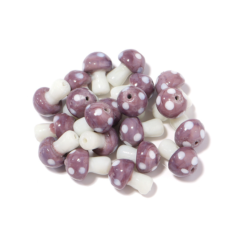 10 PCS/Package 16 * 11mm Glass Mushroom Beads display picture 15